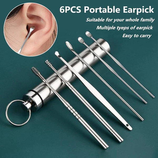 6pcs Set Stainless Steel Ear Picking Tool Crazy Things