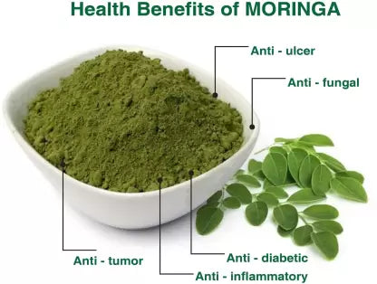 100% Organic Moringa Powder 200gm, Used for Weight Loss - Green Super Food - Plant-Based Protein Crazy Things