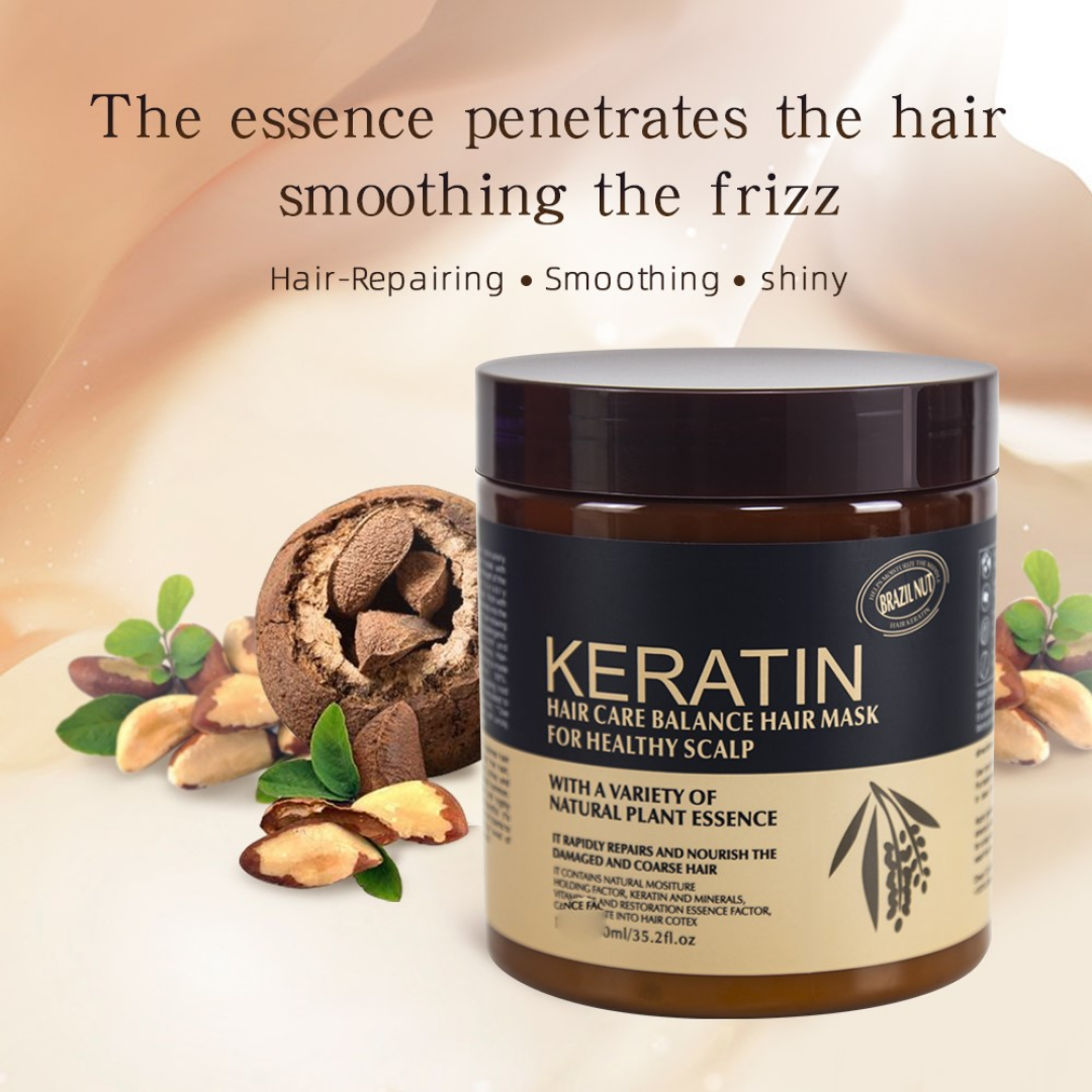 Brazil Nut Keratin Hair Mask & Keratin Hair Treatment for Healthy Scalp 500 ml Crazy Things