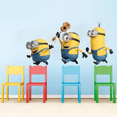 Minions Wall Stickers for Living Room, Bedroom, Kids Room (Vinyl, Standard, Multicolour) Crazy Things