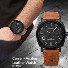 LUXURY MEN'S LEATHER WRIST WATCH CURREN ROUTE 8 Crazy Things