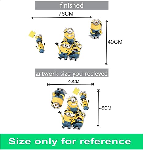 Minions Wall Stickers for Living Room, Bedroom, Kids Room (Vinyl, Standard, Multicolour) Crazy Things