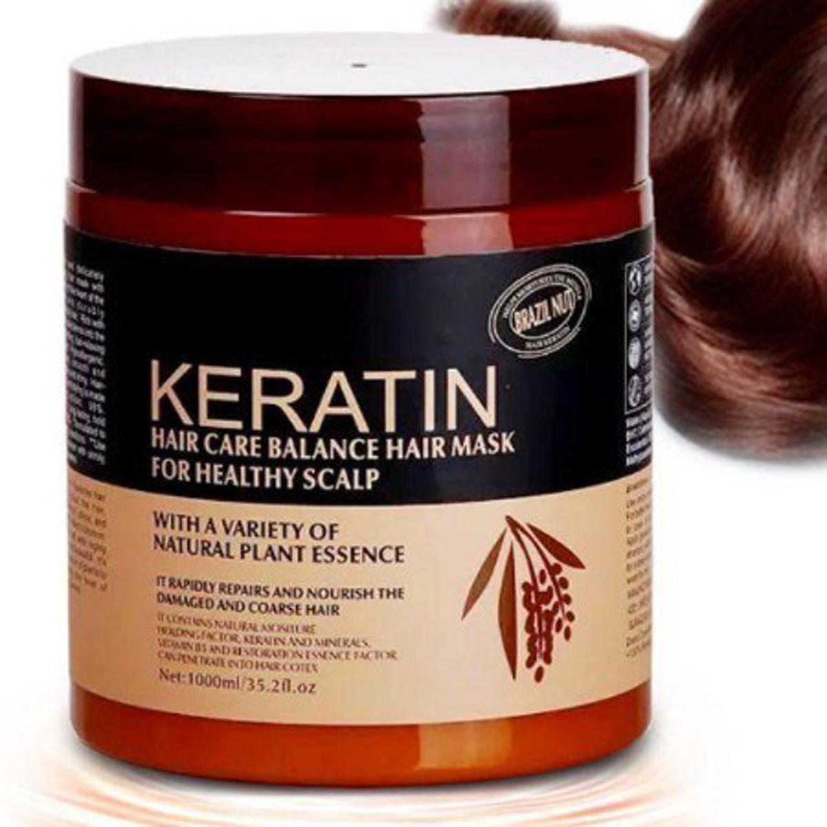 Brazil Nut Keratin Hair Mask & Keratin Hair Treatment for Healthy Scalp 500 ml Crazy Things