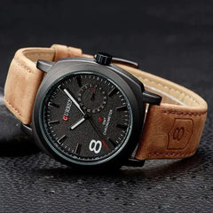 LUXURY MEN'S LEATHER WRIST WATCH CURREN ROUTE 8 Crazy Things