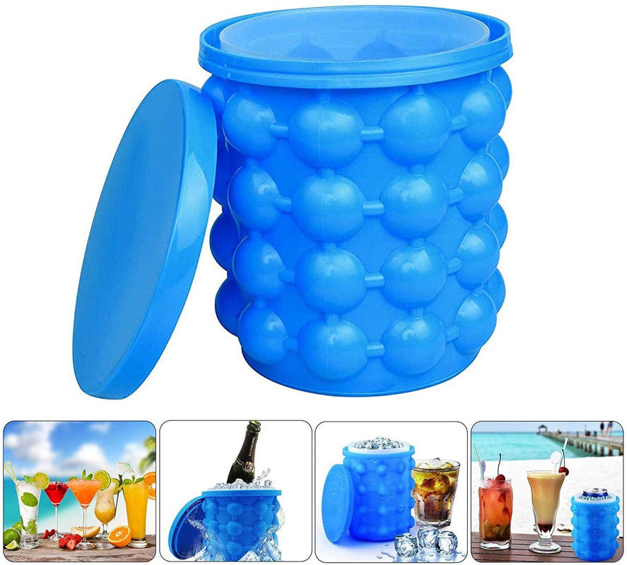 Silicone ice Cube Maker Ice Cube Mold Tray Portable Bucket Crazy Things