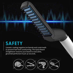 Men Quick Beard Straightener Styler Comb Multifunctional Hair Curling Curler Crazy Things