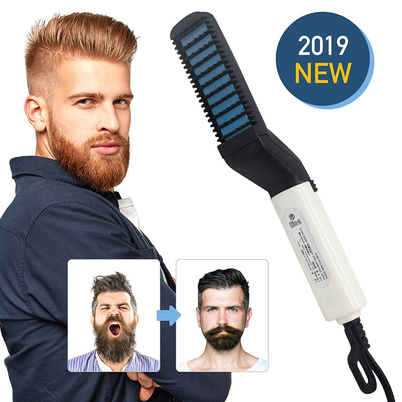 Men Quick Beard Straightener Styler Comb Multifunctional Hair Curling Curler Crazy Things