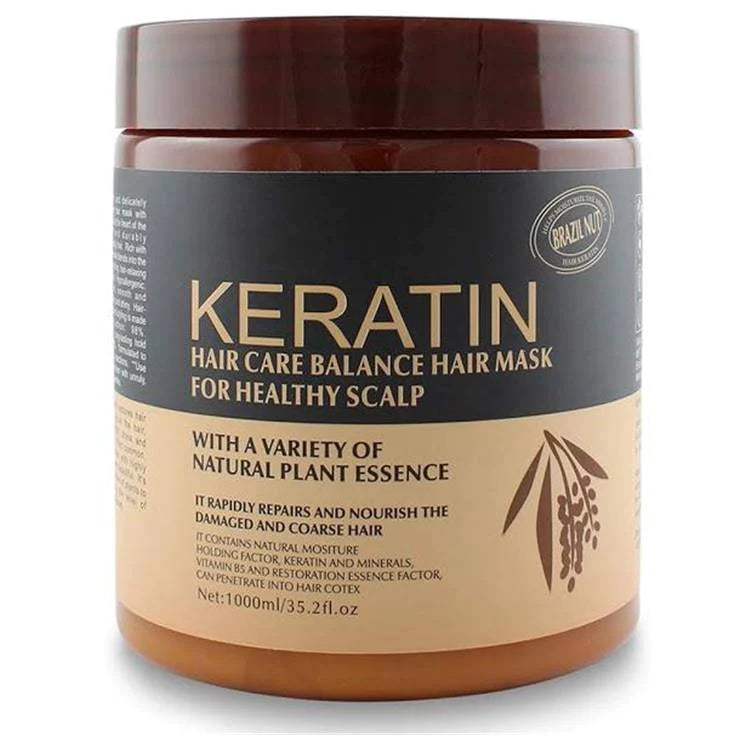 Brazil Nut Keratin Hair Mask & Keratin Hair Treatment for Healthy Scalp 500 ml Crazy Things