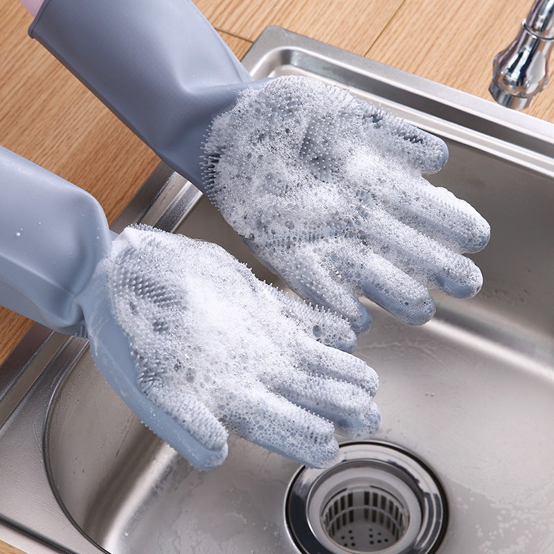 Dishwashing Cleaning Gloves Magic Silicone Rubber Dish Washing Glove for Household Crazy Things