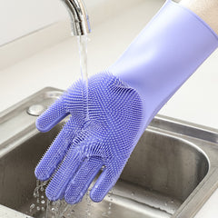 Dishwashing Cleaning Gloves Magic Silicone Rubber Dish Washing Glove for Household Crazy Things