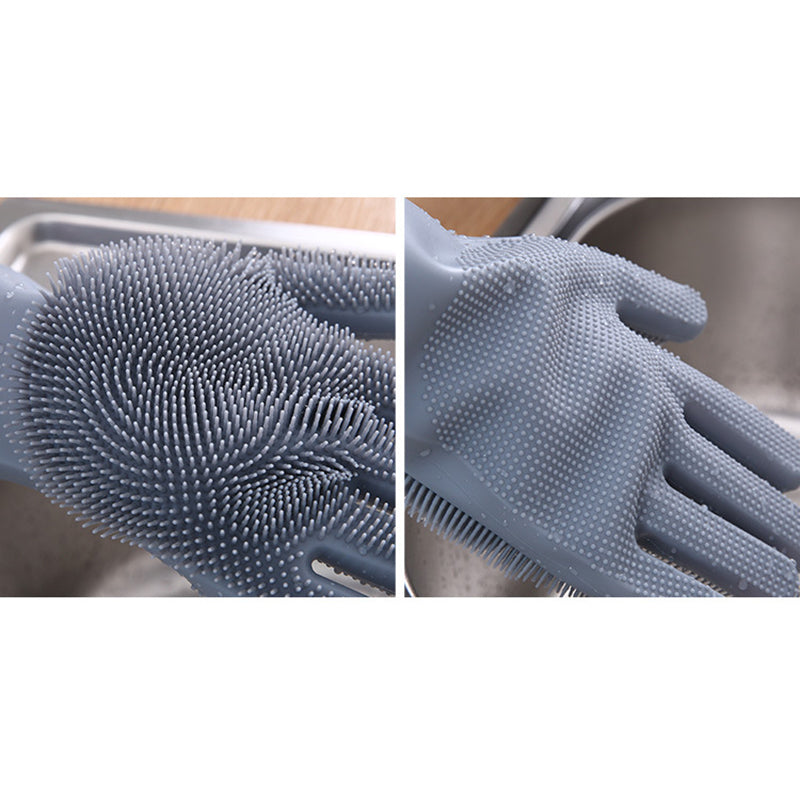 Dishwashing Cleaning Gloves Magic Silicone Rubber Dish Washing Glove for Household Crazy Things