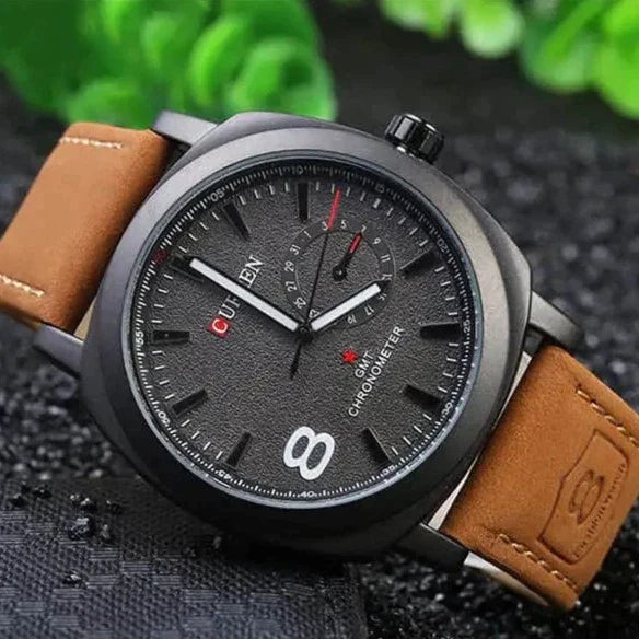 LUXURY MEN'S LEATHER WRIST WATCH CURREN ROUTE 8 Crazy Things