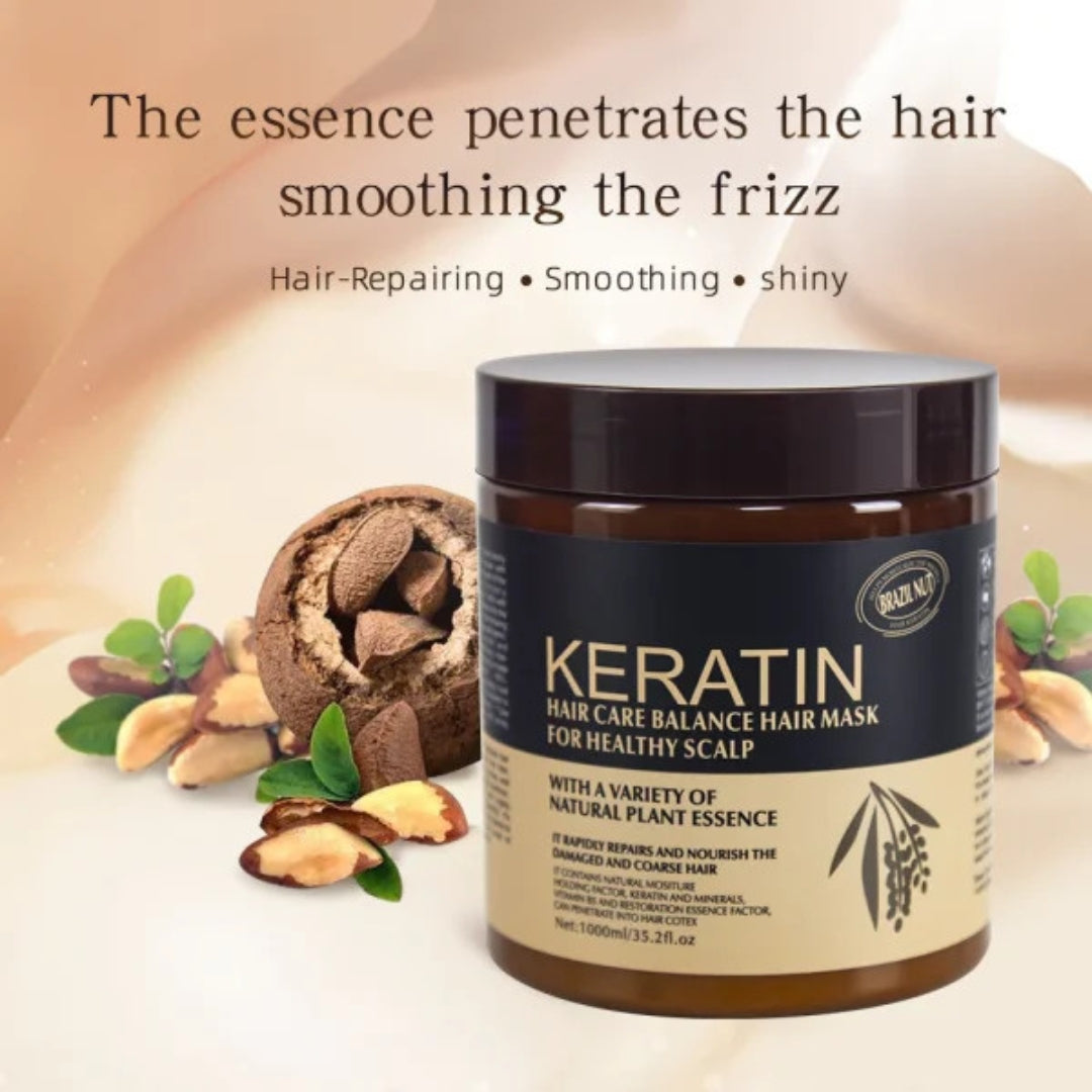 Brazil Nut Keratin Hair Mask & Keratin Hair Treatment For Healthy Scalp 500 Ml Crazy Things