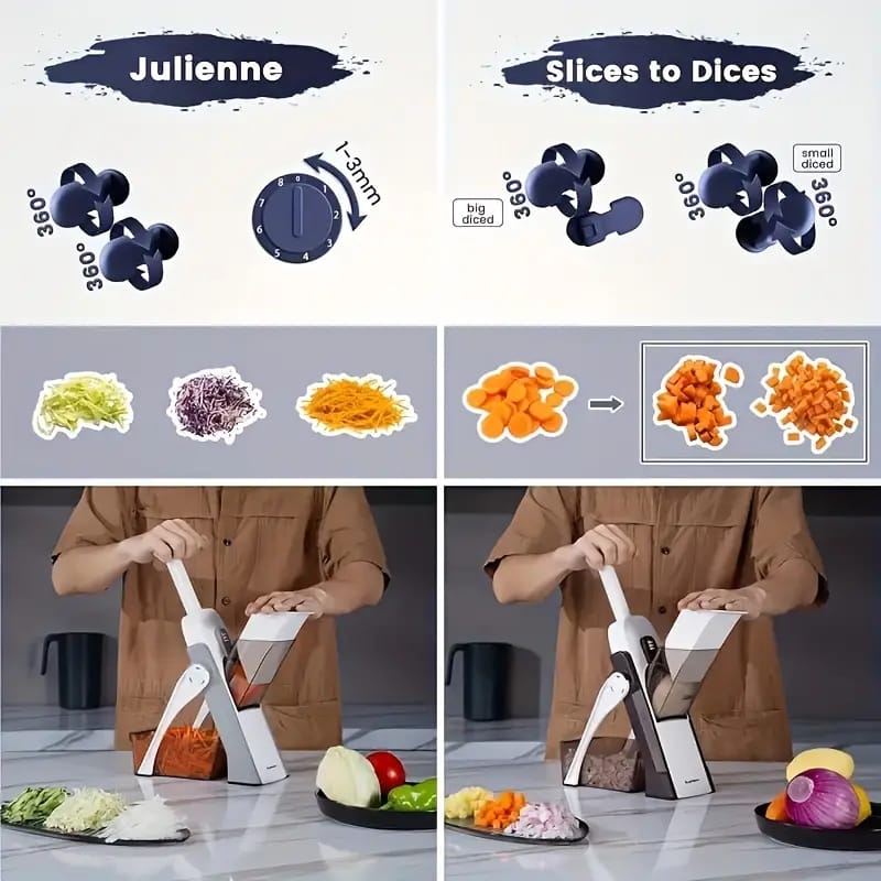 Mandoline Brava 5 in 1 Spring Slicer Crazy Things