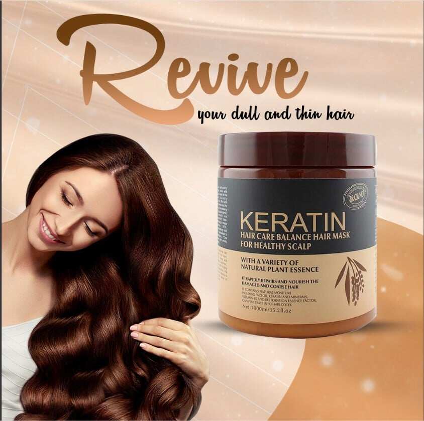 Brazil Nut Keratin Hair Mask & Keratin Hair Treatment for Healthy Scalp 500 ml Crazy Things