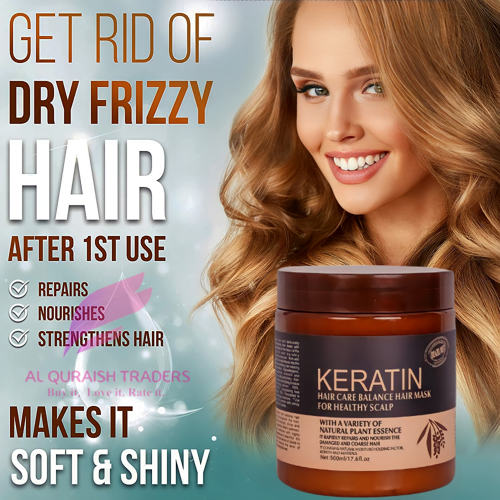 Brazil Nut Keratin Hair Mask & Keratin Hair Treatment for Healthy Scalp 500 ml Crazy Things