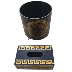 Versage Design Waste Bin And Tissue Box Set - Black CrazyThings-New Store