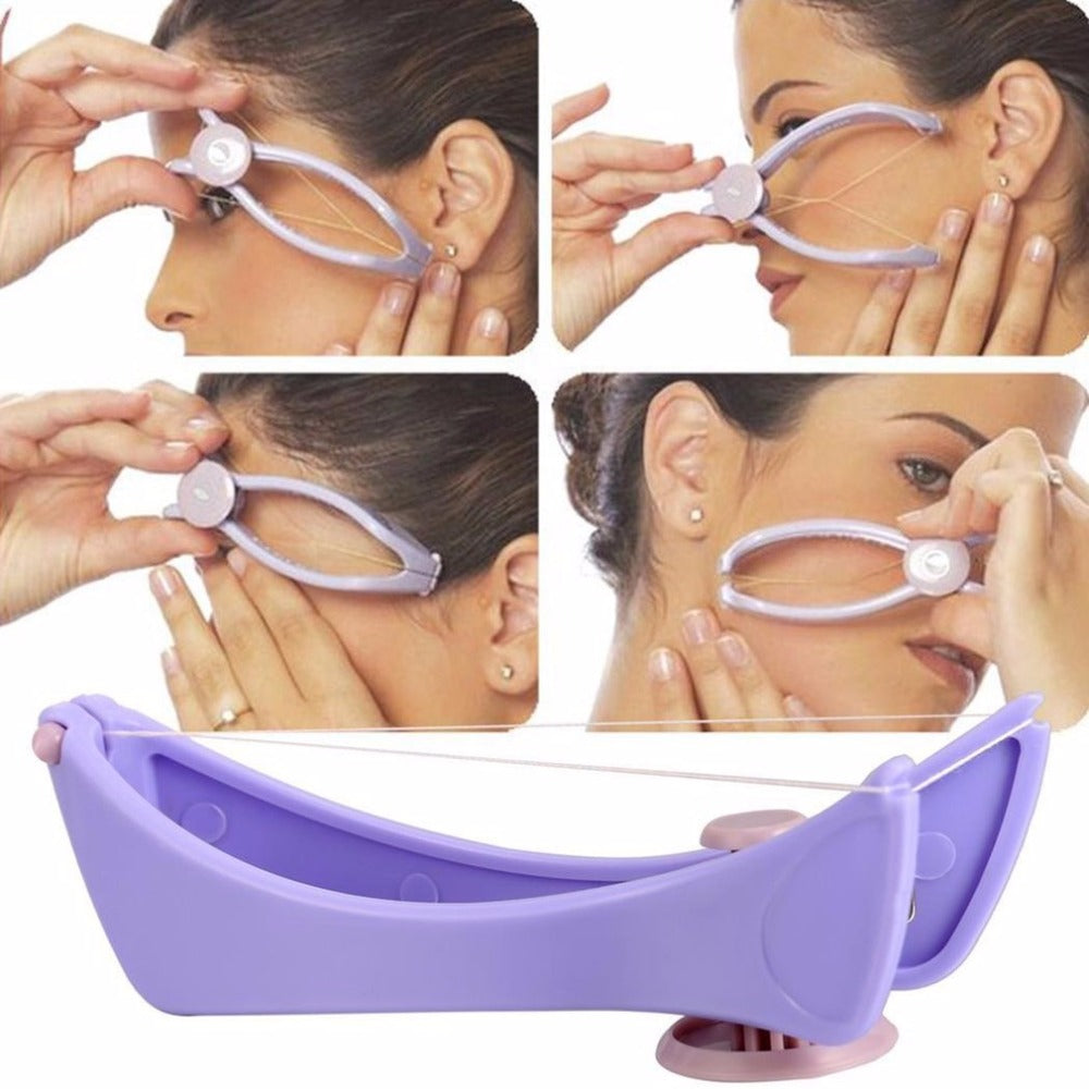 Women Mini Facial Hair Remover Spring Threading Epilator Face Defeatherer Hair Removal DIY Makeup Beauty Tool for Cheeks Eyebrow CrazyThings-New Store