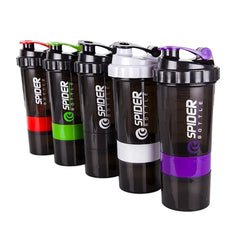 3 Layers Shaker Protein Bottle Powder Shake Cup Large Capacity Water Bottle CrazyThings-New Store