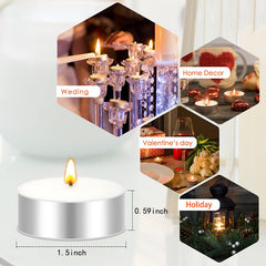 50 Pcs Tea Light Candles CrazyThings-New Store